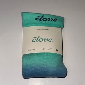 Clove compression socks 20-30mm hg ocean fade‎ size large color white